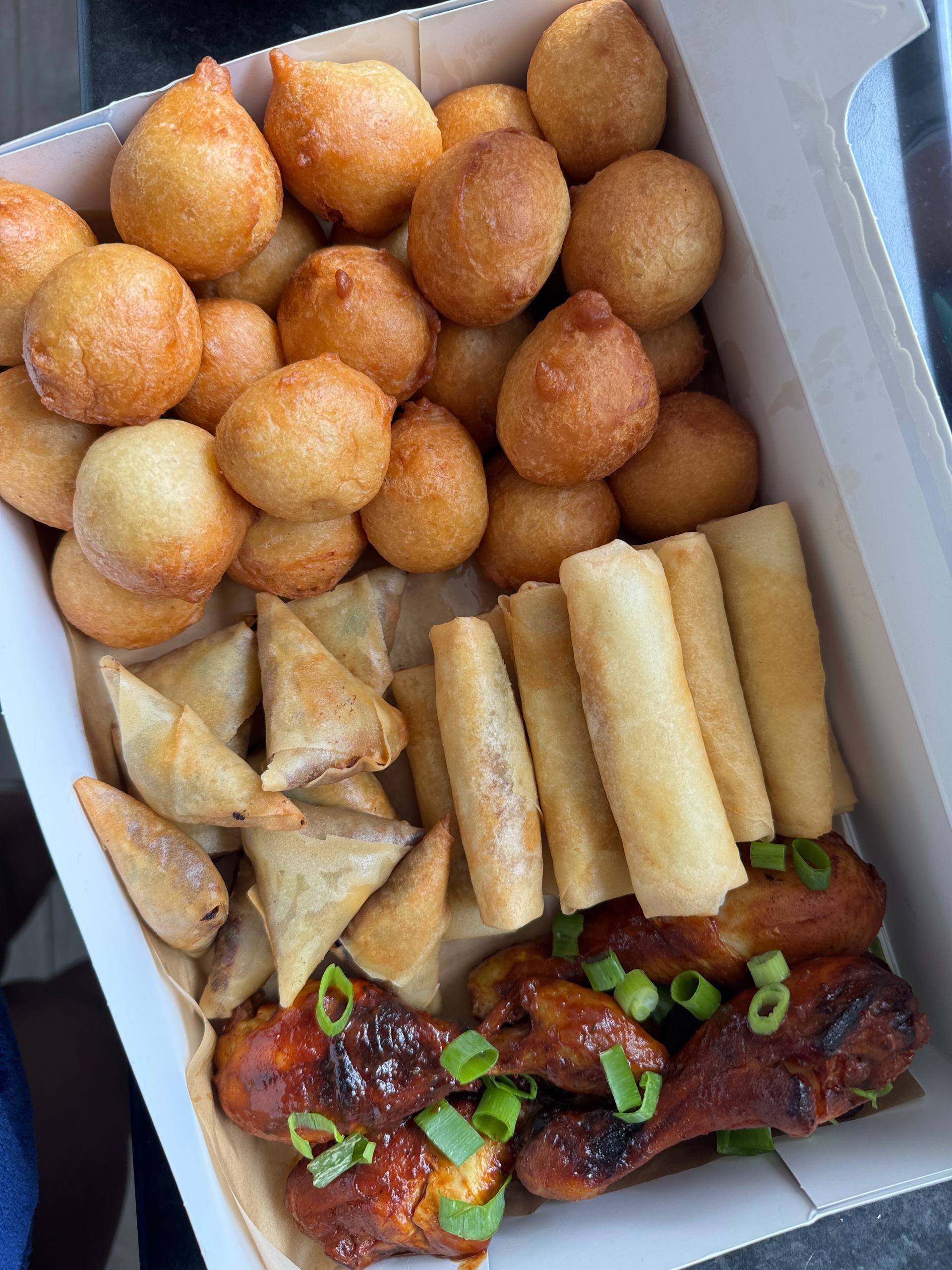 Assorted small chops party platter